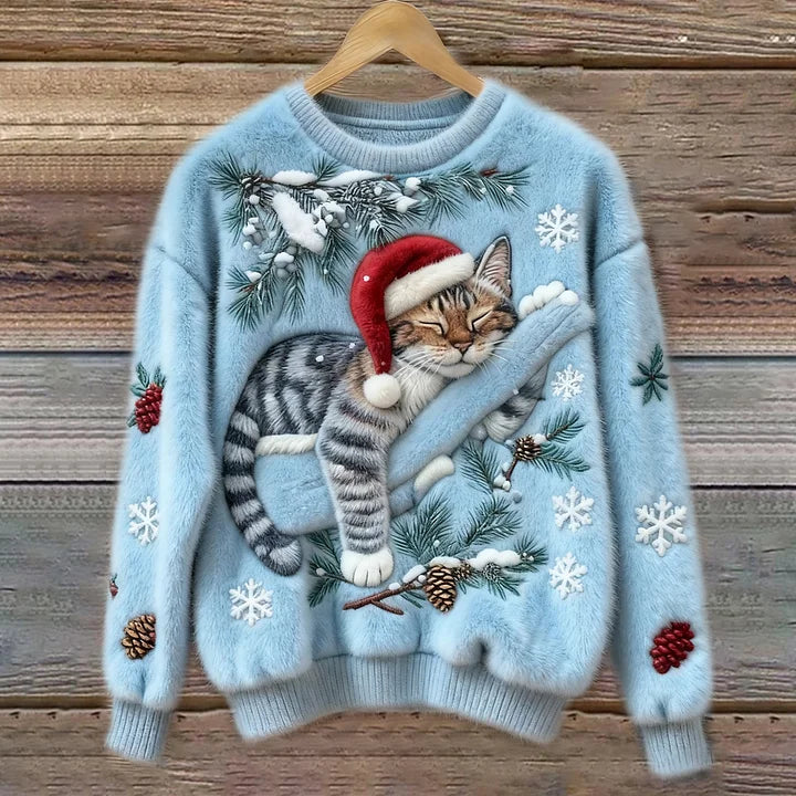 Eleanor | Christmas Cat Sweater
