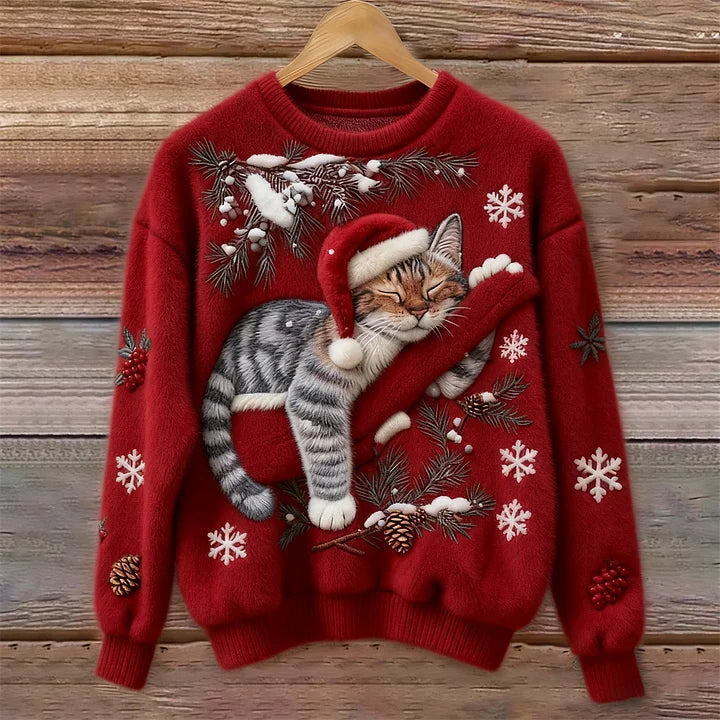 Eleanor | Christmas Cat Sweater
