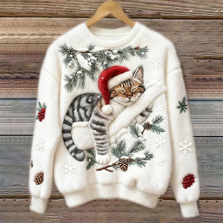 Eleanor | Christmas Cat Sweater